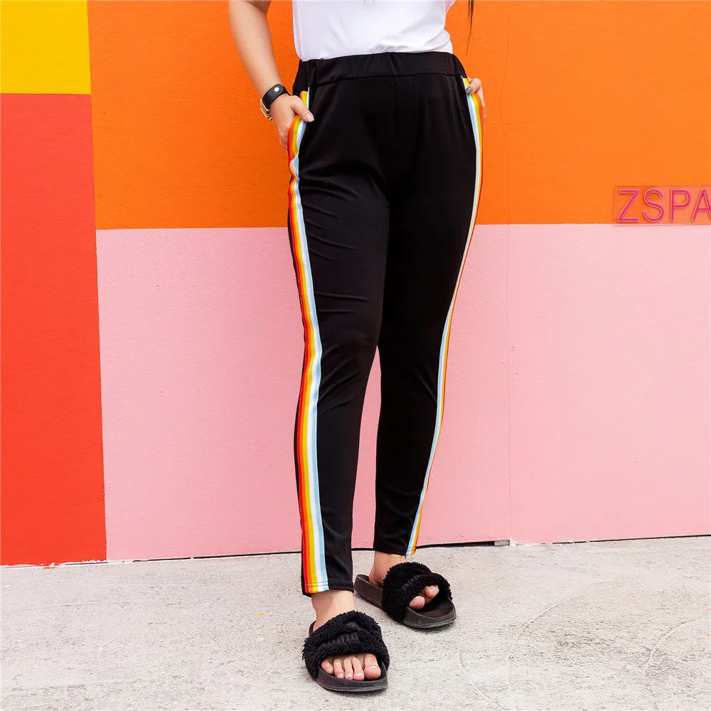 Women's Large Size Casual Sport Trousers