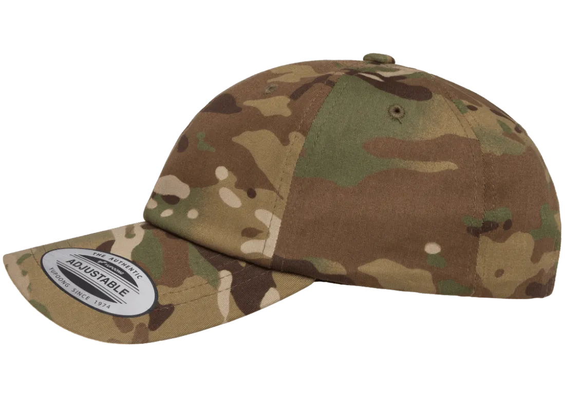 YP Classics Adjustable Dad Cap Multi Camo Green