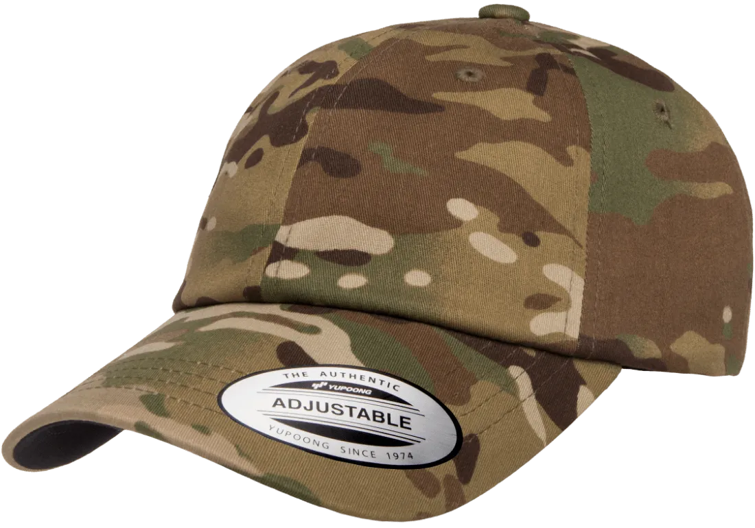 YP Classics Adjustable Dad Cap Multi Camo Green