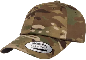 YP Classics Adjustable Dad Cap Multi Camo Green