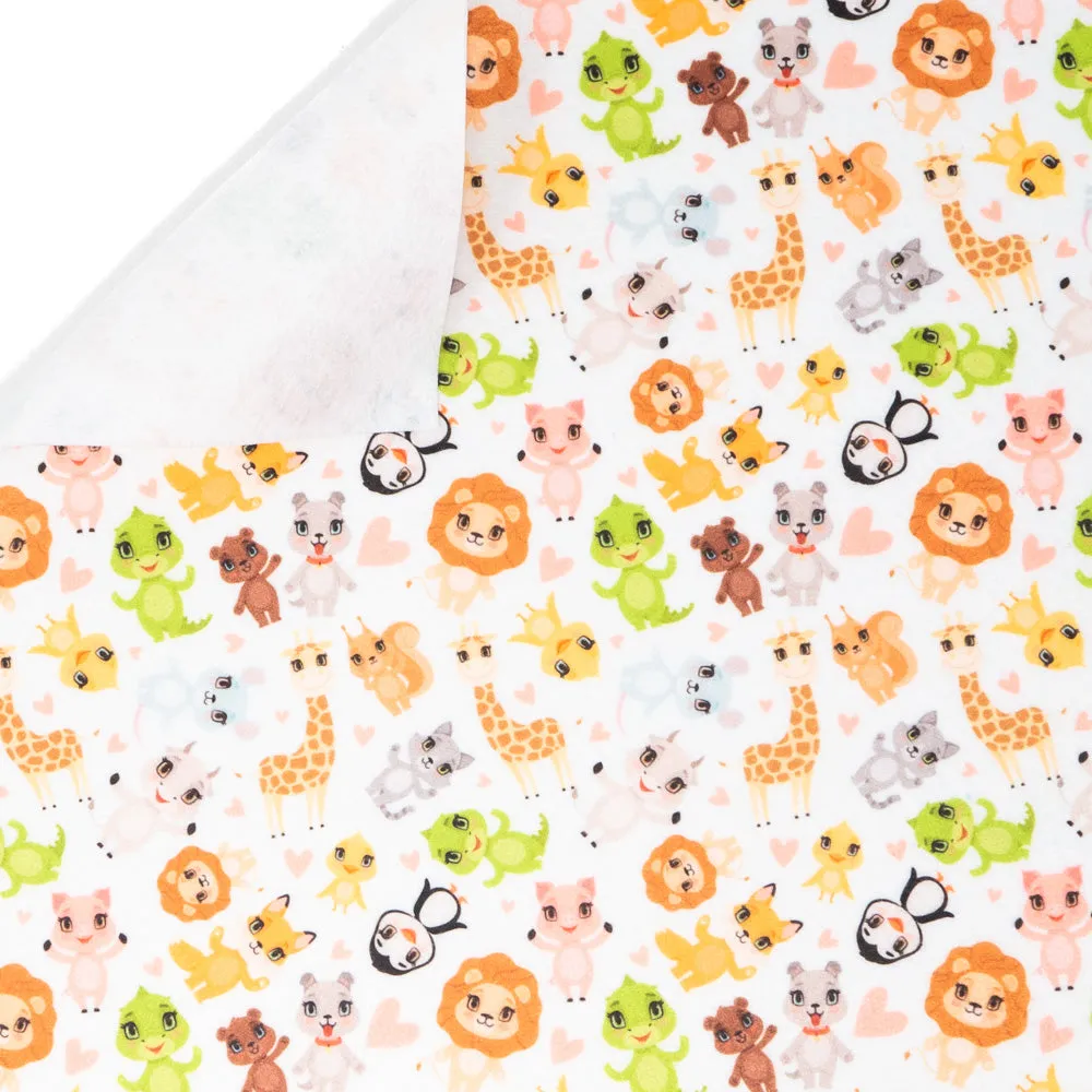 Zoo Babies Printed Felt